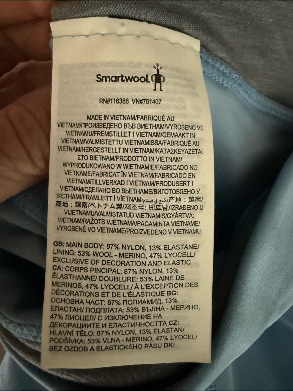 Smartwool Sport Run Leggings in Serene Blue • NWT • Women’s medium - Picture 9 of 9